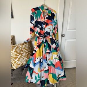 Fun and flirty print dress from Boden. Lined. Like new!